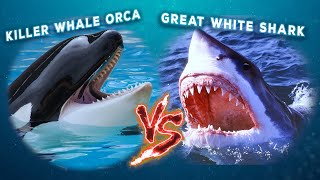 Killer Whale Orca vs Great White Shark  In OneOnOne Combat Who Would Win [upl. by Armbrecht755]