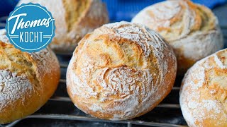 Leckere Brötchen backen über Nacht  Kartoffel Krusties wie vom Bäcker [upl. by Einneg]