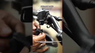 Helmet lock 🔐 usefullgadgets bike bikelover lock rider ytshorts [upl. by Mosa145]