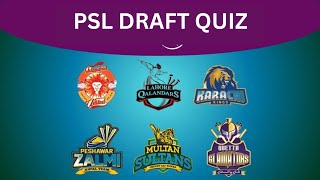 PSL DRAFT QUIZ  CAN YOU ANSWER THEM ALL [upl. by Tawnya]