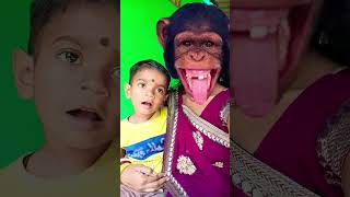 Bandar mama pahan pajama 🐒🐒🐒 funny monkey 🐒🐒 [upl. by Patric]