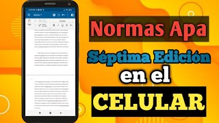 Normas Apa Séptima Edición 7ma en el celular [upl. by Drannel]