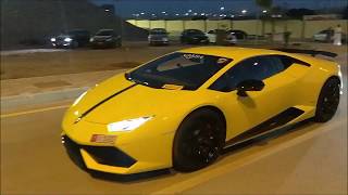 Best Supercar sounds from Dubai supercars meetup [upl. by Emelda483]