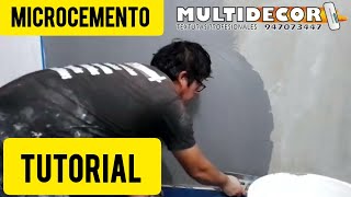 MICROCEMENTO en muros paredes tutorial detallado paso a paso tutorial trending fyp [upl. by Lowis211]