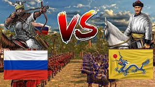 Dvoryanin vs Keshiks  same pop vs same resource  Age of empires 3 Definitive edition [upl. by Ennoved858]