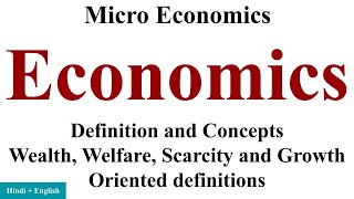 Economics  Concept and Definitions economics explained economics meaning micro economics bcom [upl. by Cleary]