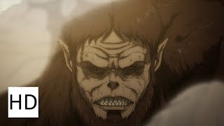 Zeke comes to rescue his Brother  Eren VS Armored Jaw amp Cart Titan English Dub HD [upl. by Erdrich]