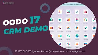 Discover the power of Odoo 17 CRM in this comprehensive demo By Apagen Solutions [upl. by Albemarle762]