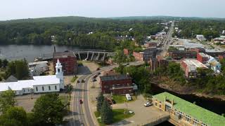 Drone aerial video of Skowhegan Maine [upl. by Wyatt]