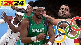 ENCARANDO CANADÁ E ESPANHA NAS OLIMPÍADAS NBA 2K24 [upl. by Erving601]