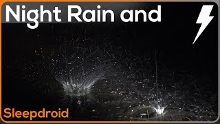 ► Heavy Night Rainfall and Thunderstorm Sounds for SleepingClose Raindrops 10 hours Hard lluvia [upl. by Keslie]