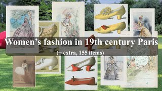 Live0030Women’s fashion in 19th century Paris  extra 155 items [upl. by Thurstan234]