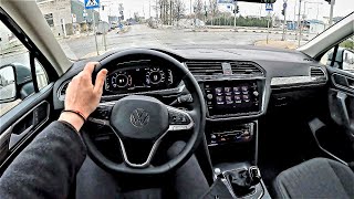 2022 Volkswagen Tiguan Allspace 15l 150HP  POV Test Drive  Wow a lot of space inside [upl. by Teuton]