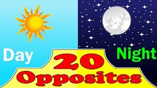 20 Opposites in English for kids  Opposite words for Preschool kid2teentv [upl. by Philbo]