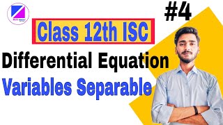 Differential Equations Class 12th ISC  DE with Variables Separable  Important Questions Series [upl. by Arymas]