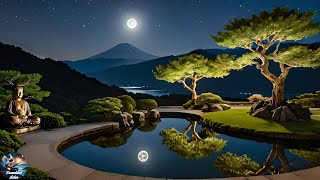 Finding Peace in a Buddha Zen Garden Under Stars amp Fuji 🌌🌕 Relief  Wellness  Healing 🌿 [upl. by Mikel455]