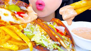 Asmr Big Mac Smash Tacos amp Fries  Eating Sounds  Mukbang  ASMR Phan [upl. by Tennes]