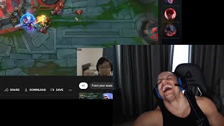 Tyler1 Dies Laughing Reacting to Yamikaze RAGE [upl. by Jedidiah]