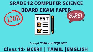 CBSE  Computer Science  Grade 12  Tamil  English  2025  Python  Board Papers  Part 1 [upl. by Etennaej721]