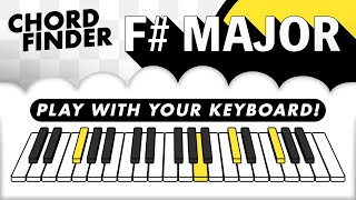 F Sharp Major Key  Play with keyboard  CHORD FINDER  Press 17 on Keyboard [upl. by Jeraldine]