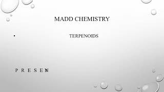 Terpenoids amp Introduction  Classification amp Isolation of Terpenoids [upl. by Resay845]