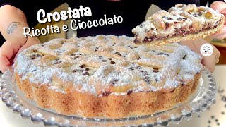 CROSTATA DI RICOTTA e CIOCCOLATO con NUTELLA facile e veloce [upl. by Procora]