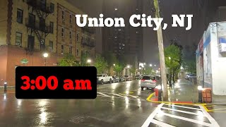 Overnight walk in Union City New Jersey  Summit Ave to Bergenline Ave  22nd St to 28th St [upl. by Darryl248]