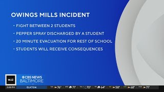 Pepper spray discharged forcing evacuation at Owings Mills High School [upl. by Tati]