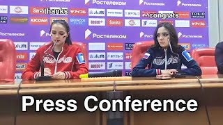 Press Conference  Medvedeva and Zagitova tension [upl. by O'Dell]