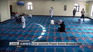 Live Jummah Prayer Acton Mosque 1446 [upl. by Gaves]