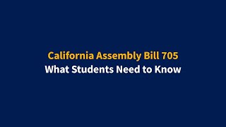 Know Your Rights The AB 705 Initiative and What it Means for Students [upl. by Derby]