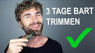 3 TAGE BART TRIMMEN und BARTKONTUREN RASIEREN ● So mach ichs  Bartpflege Tutorial [upl. by Avevoneg]