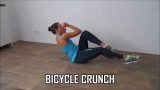 Crunches ab workout – Flat your belly with 10 variations [upl. by Aihsenrad]