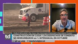 Construcción en caída Los despachos de cemento se derrumbaron 20 interanual en octubre [upl. by Aratihc]