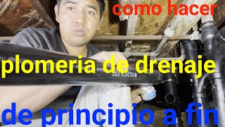 Como hacer plomeria de drenaje casa alzada con liqueo de agua cómo resolver problemas de drenaje [upl. by Narcissus]