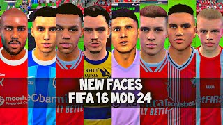 FIFA16 MOD 248 NEW FACESMINIHEADS 24‼️ [upl. by Adara]