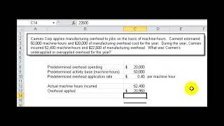 Calculting OverApplied or UnderApplied Overhead JobOrder Costing [upl. by Jsandye]