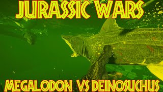 MEGALODON VS DEINOSUCHUS Jurassic World Evolution 2 video [upl. by Onairpic]