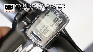 自転車スピードメーターセットCYCLOCOMPUTER CATEYE VELO WIRELESS CCVT230W [upl. by Eniamsaj]