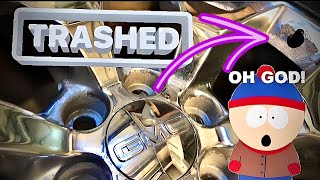 Peeling ChromeWheel Refinishing Budget Style with Harbor Freight Grinders❗️ [upl. by Hannad]