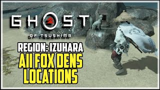 Ghost of Tsushima Izuhara All Fox Dens Locations All Inari Shrines [upl. by Auqinimod945]