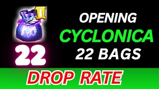 OPENING CYCLONICA 22 BAGS  DROP RATE  CASTLE CLASH [upl. by Ameerahs66]