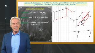 Comment dessiner un prisme droit en perspective cavalière  Tutoriel simplifié [upl. by Nahseez928]