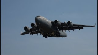 USAF C17 arrival at RAF Northolt [upl. by Emse]