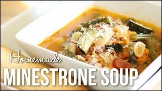 Homemade Minestrone Soup  Hearty Italian Soup Recipe [upl. by Bertelli]