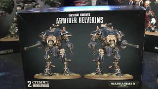 Warhammer 40k  Armiger Helverins Unboxing [upl. by Ybok]