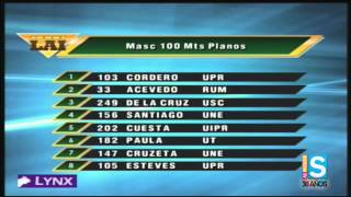 Justas LAI 2015Atletismo  100 M Liso Masculino [upl. by Nilecoj]