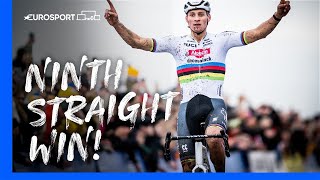 NINTH STRAIGHT VICTORY 🔥😮‍💨  CycloCross X2O Trophy Koksijde Highlights  Eurosport [upl. by Vergne877]