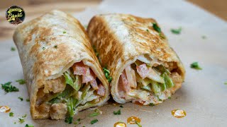 HähnchenWrap  UNGLAUBLICH LECKER SCHNELL UND EINFACH  Rezept [upl. by Mcdougall219]