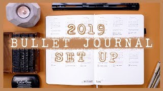 My NEW Bullet Journal Set Up 2019 Migrating Into A New BuJo [upl. by Ahtivak501]